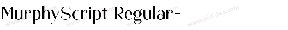 MurphyScript Regular字体转换
